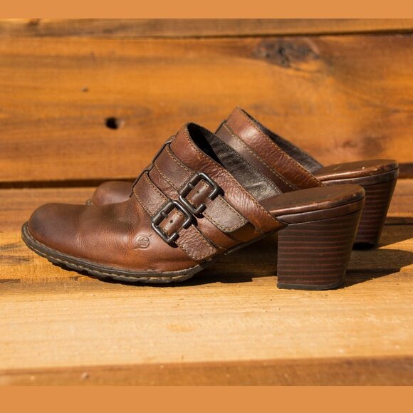 Born Leather Mule Slip On 10 - Picture 1 of 8